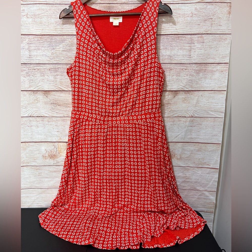 Maeve Anthropologie Womens Dress Brianne Floral Cowl Neck Dress Size L